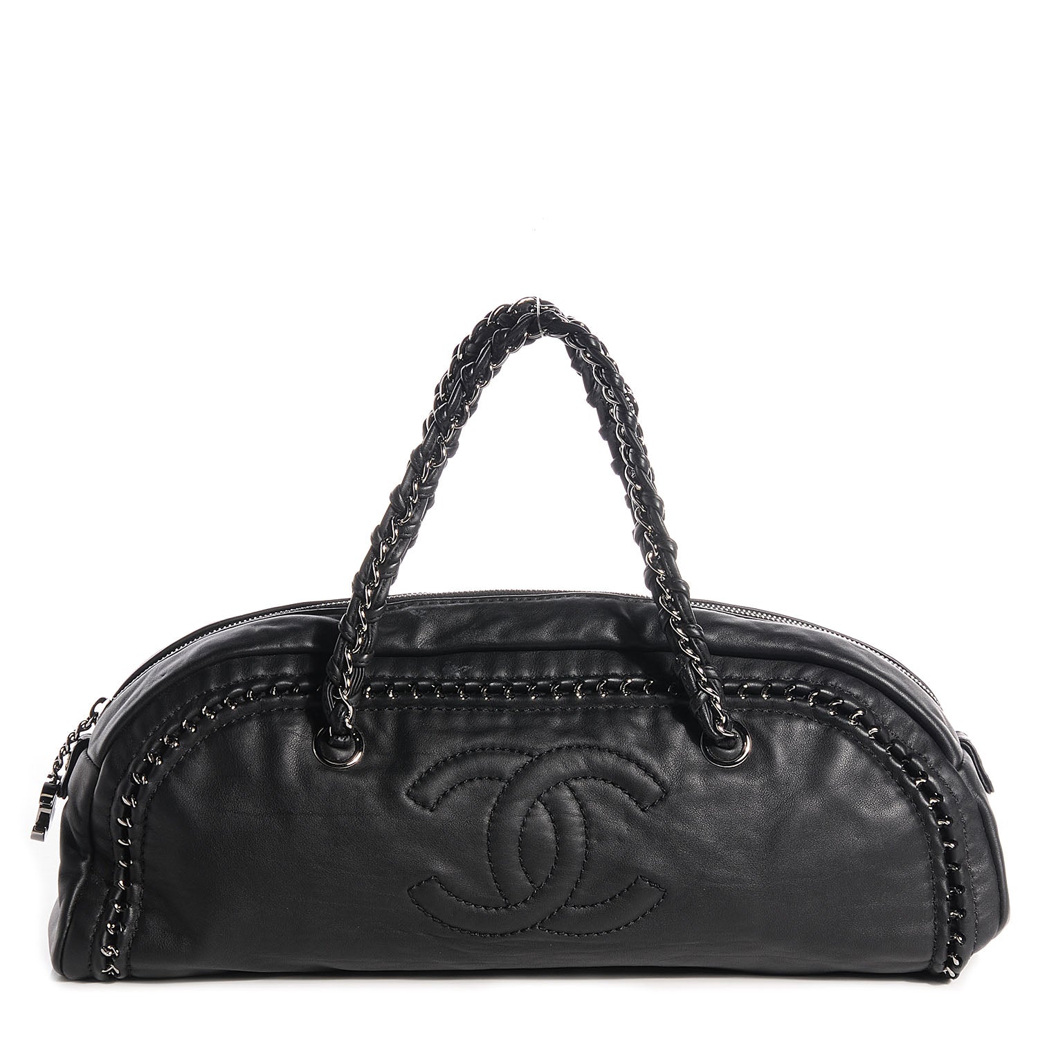 Chanel Smooth Calfskin Luxe Ligne Small Bowler Black 1 of 7