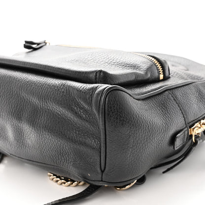 Gucci Pebbled Calfskin Soho Chain Backpack Black 10 of 12