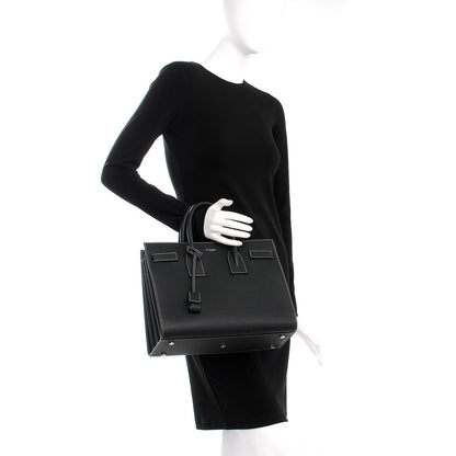 Saint Laurent Grained Calfskin Small Sac De Jour Black 3 of 7