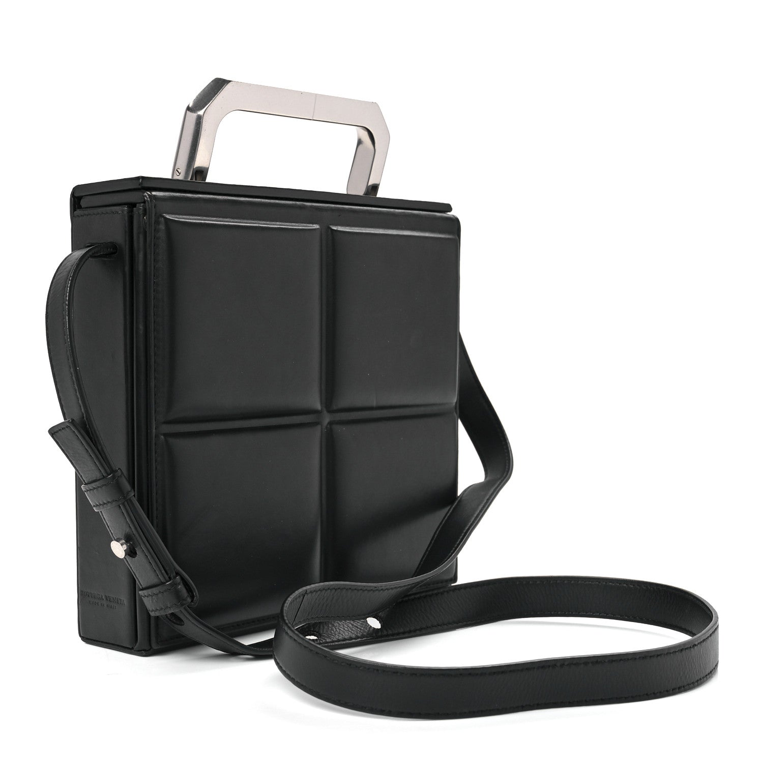 Bottega Veneta Calfskin Padded Mini Trunk Black 3 of 14