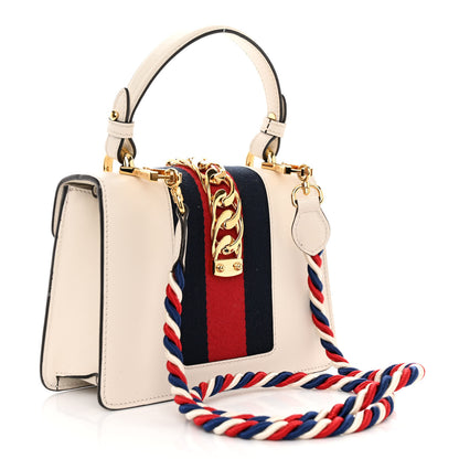 Gucci Calfskin Mini Sylvie Top Handle Bag White 3 of 10