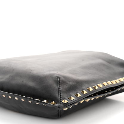 Valentino Garavani Vitello Small Rockstud Hobo Black 9 of 10