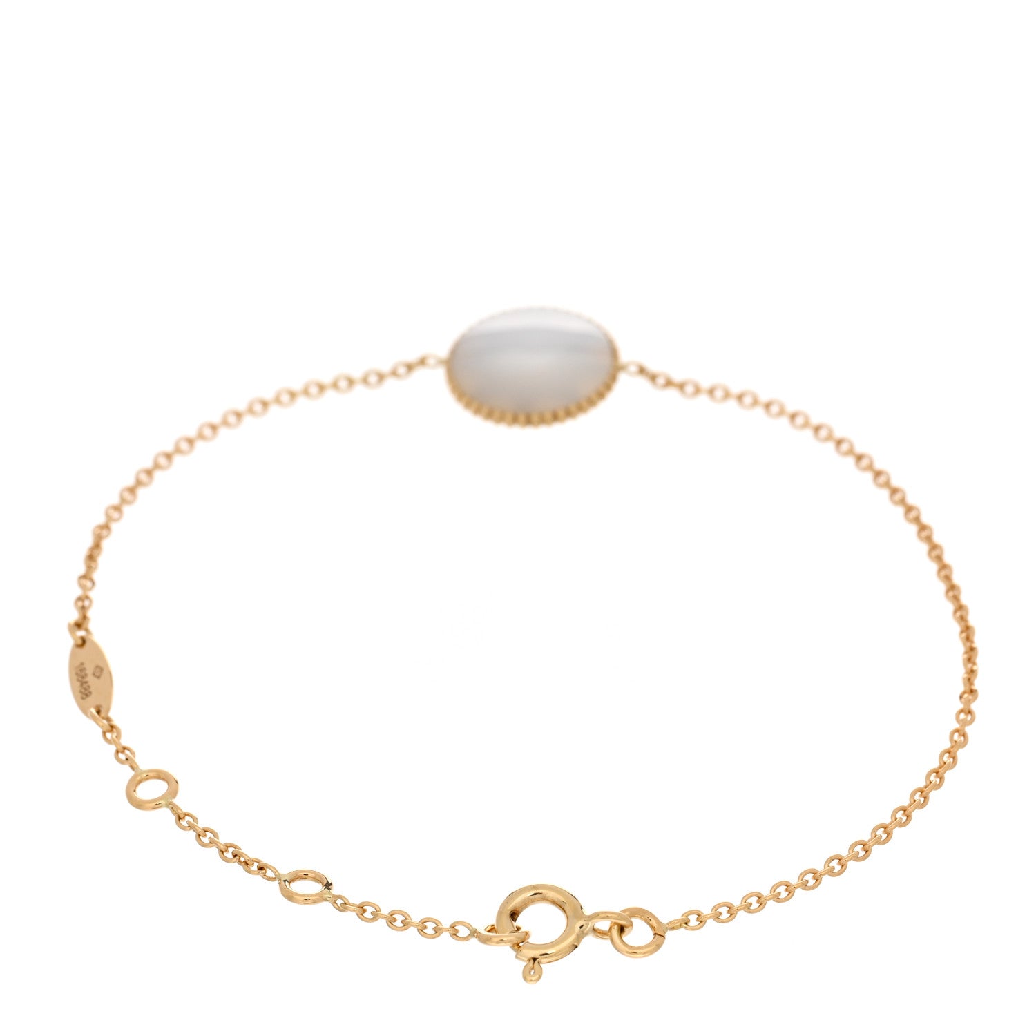 Christian Dior 18K Yellow Gold Diamond Mother of Pearl Rose Des Vents Bracelet 3 of 4