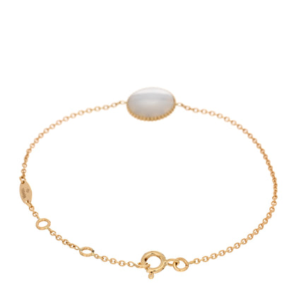 Christian Dior 18K Yellow Gold Diamond Mother of Pearl Rose Des Vents Bracelet 3 of 4