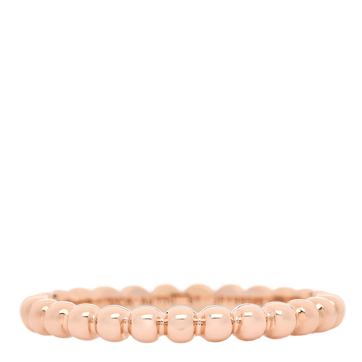 Van Cleef & Arpels 18K Rose Gold Medium Perlee Ring 61 9.5 1 of 5