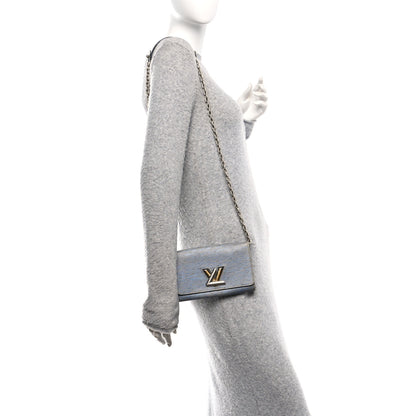Louis Vuitton Epi Twist Chain Wallet Denim Light 2 of 10