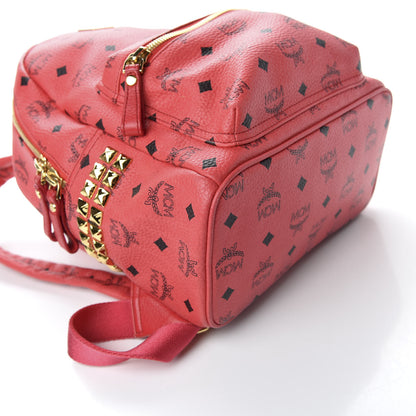 MCM Visetos Side Stud Small Stark Backpack Corail 7 of 10
