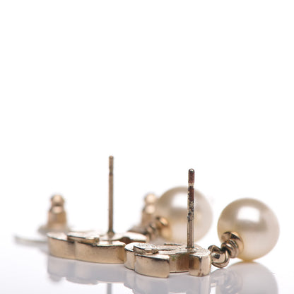 Chanel Pearl CC Drop Earrings Gold 3 of 4