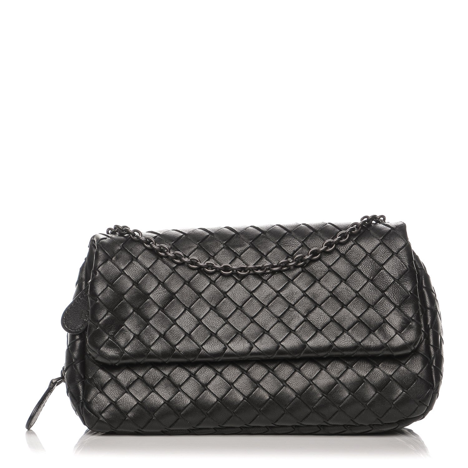 Bottega Veneta Nappa Intrecciato Mini Chain Messenger Black 1 of 10