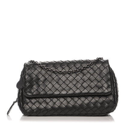 Bottega Veneta Nappa Intrecciato Mini Chain Messenger Black 1 of 10