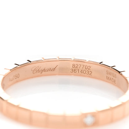 Chopard 18K Rose Gold Diamond Ice Cube Band Ring 53 6.5 3 of 4