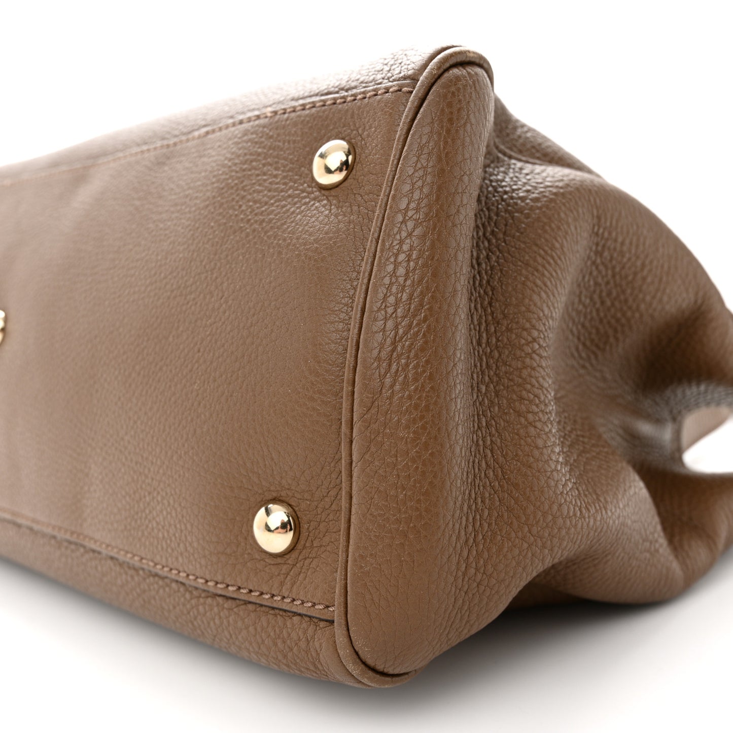 Pebbled Calfskin Medium Bamboo Shopper Tote Acero