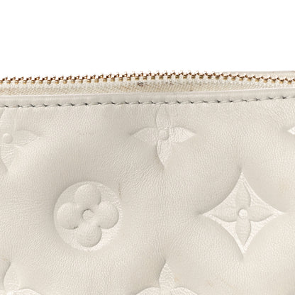 Louis Vuitton Lambskin Embossed Monogram Coussin PM Cream 12 of 12