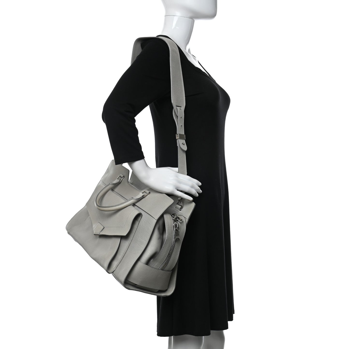 Calfskin Small PS13 Satchel Grey
