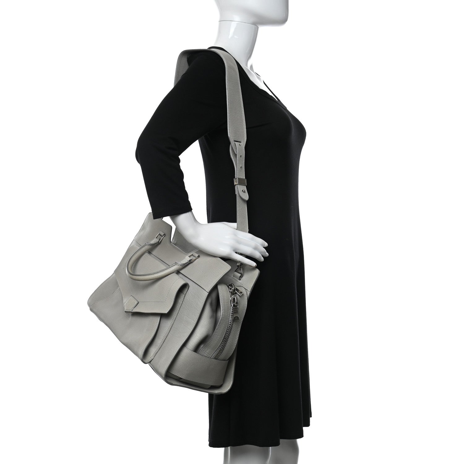 Proenza Schouler Calfskin Small PS13 Satchel Grey 3 of 13