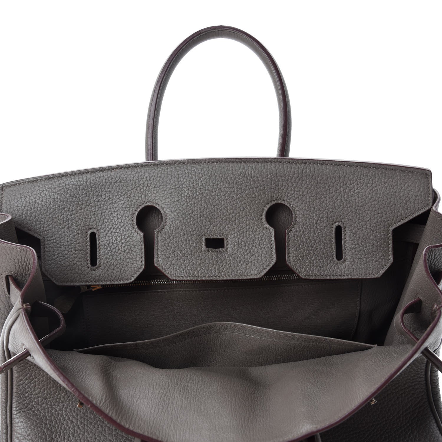 Hermes Taurillon Clemence Birkin 35 Etain 16 of 34
