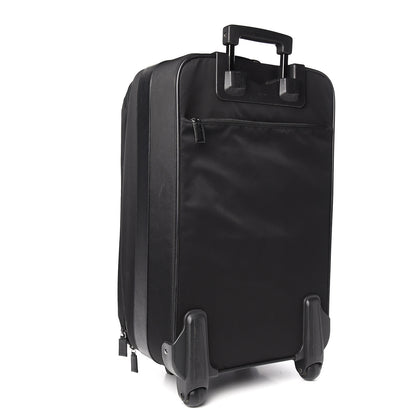 Prada Tessuto Nylon Saffiano Trolley Luggage Black 2 of 10