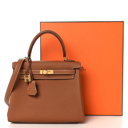 Hermes Togo Kelly Retourne 25 Gold 13 of 13