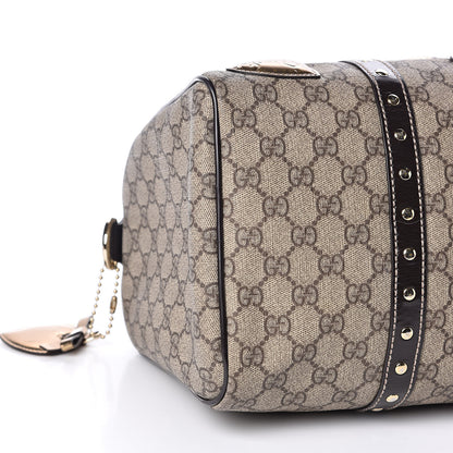 Gucci Monogram Guccissima Hearts Studded Medium Joy Boston Dark Brown 8 of 10