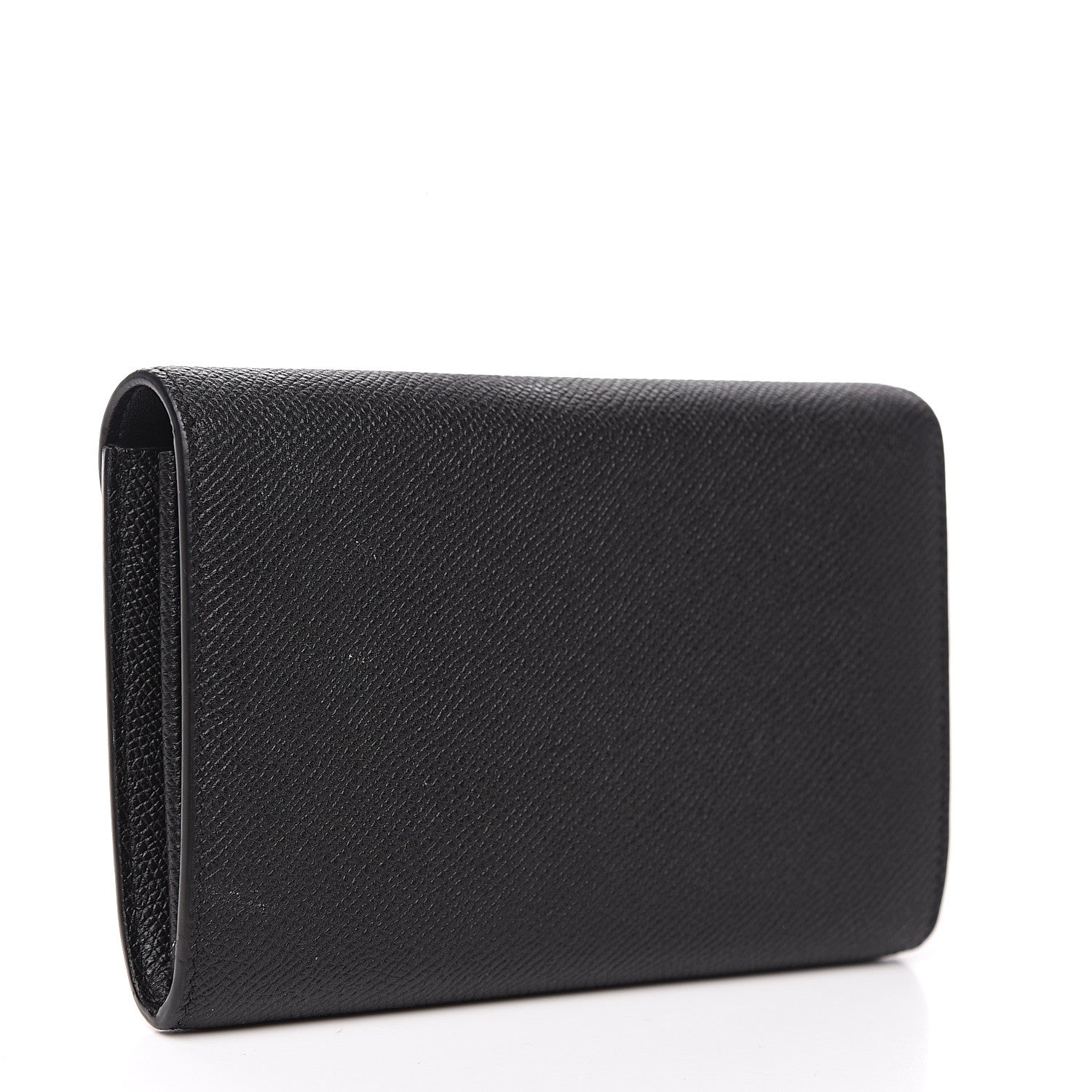 Celine Grained Calfskin Medium Trotteur Multifunction Flap Wallet Black 2 of 7