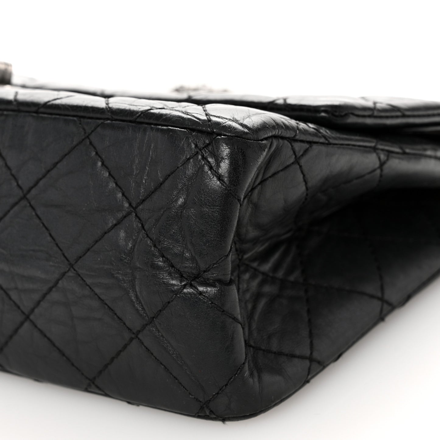 Aged Calfskin Quilted 2.55 Reissue 226 Flap Black
