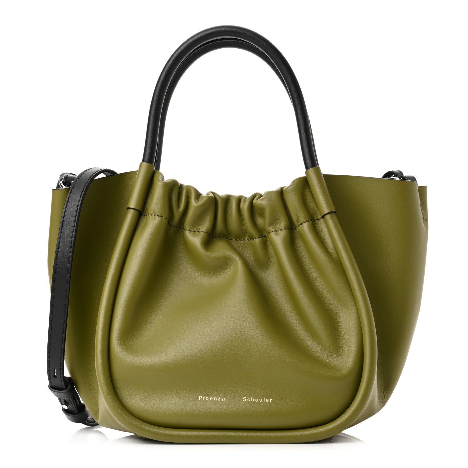 Proenza Schouler Calfskin Suede Large Ruched Tote Moss 1 of 10