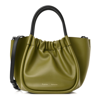Proenza Schouler Calfskin Suede Large Ruched Tote Moss 1 of 10