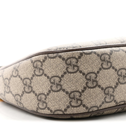 Gucci GG Supreme Monogram Textured Dollar Calfskin Web Small Ophidia GG Handbag Beige Ebony New Acero 8 of 9