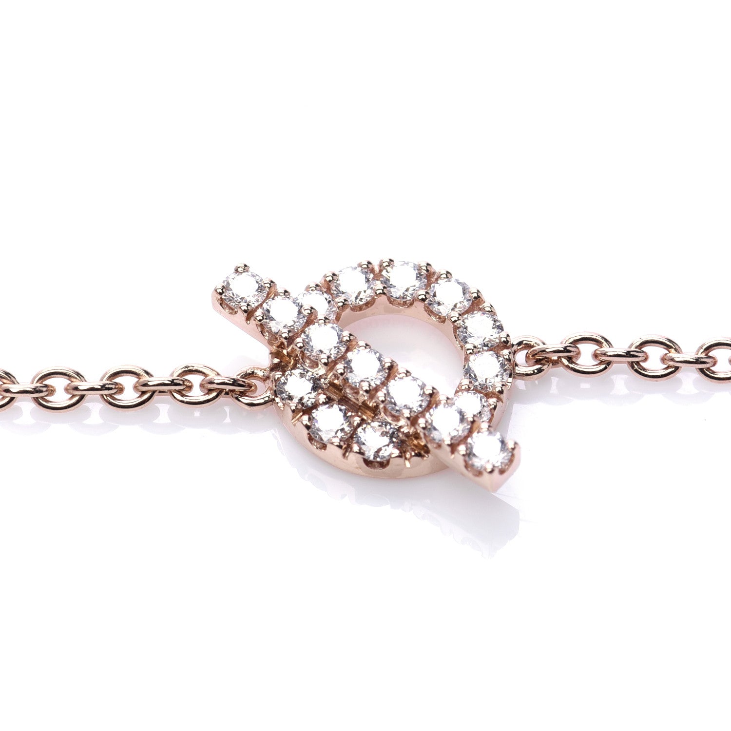Hermes 18K Rose Gold Diamond Finesse Bracelet SH 5 of 8