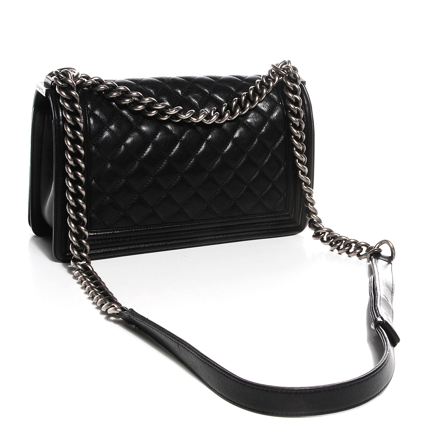 Chanel Calfskin Quilted Medium Boy Flap Black 3 of 8