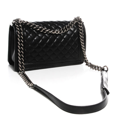 Chanel Calfskin Quilted Medium Boy Flap Black 3 of 8