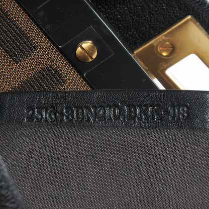 Fendi Goatskin Zucca Large Peekaboo Iconic Satchel Black Tobacco 11 of 12