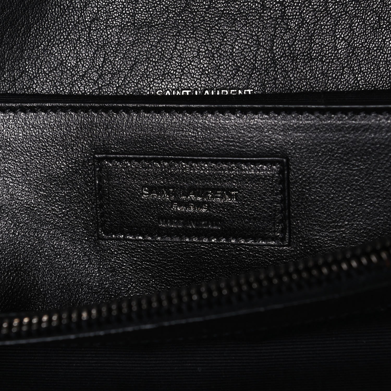 Saint Laurent Sheepskin Matelasse Chevron Monogram Large College Satchel Black 6 of 8