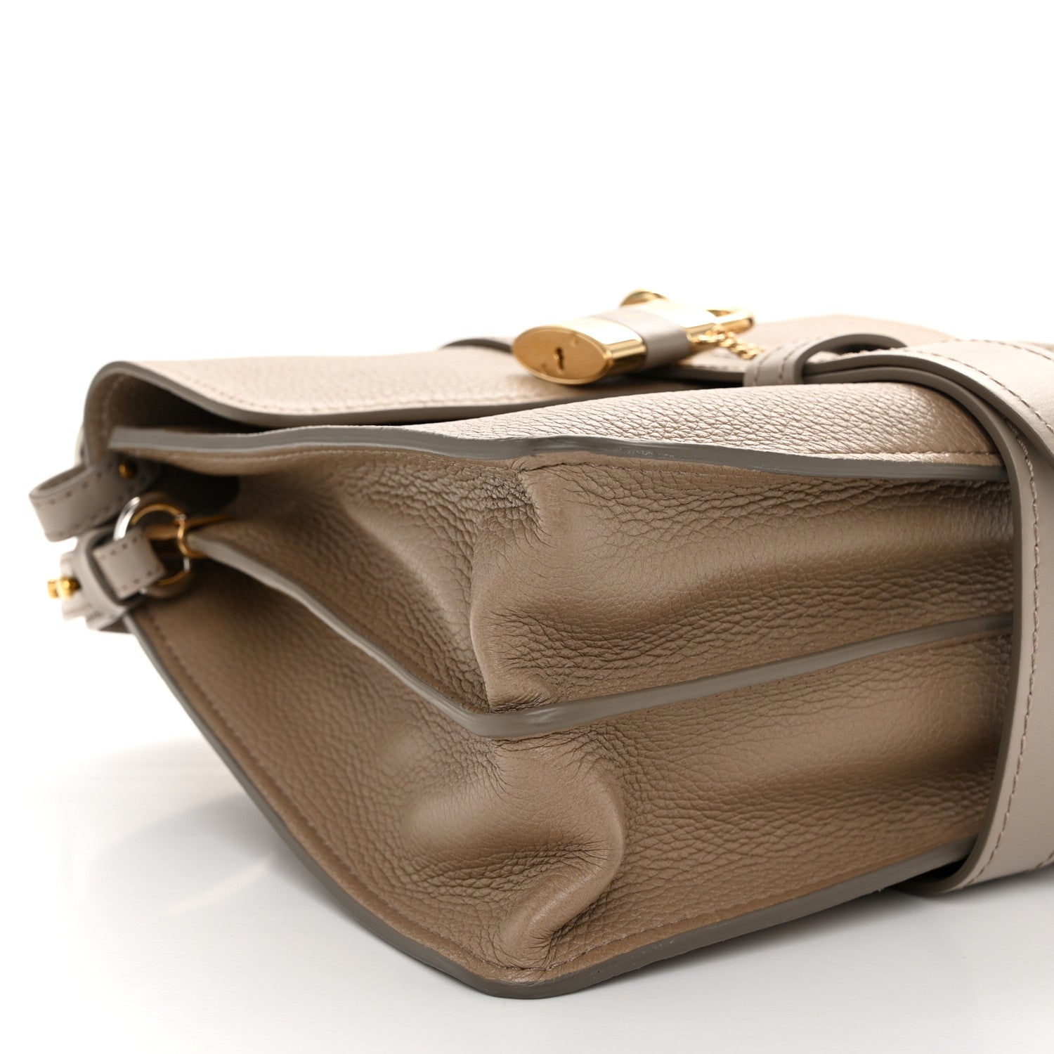 Chloe Grained Calfskin Medium Aby Day Shoulder Bag Motty Grey 9 of 10