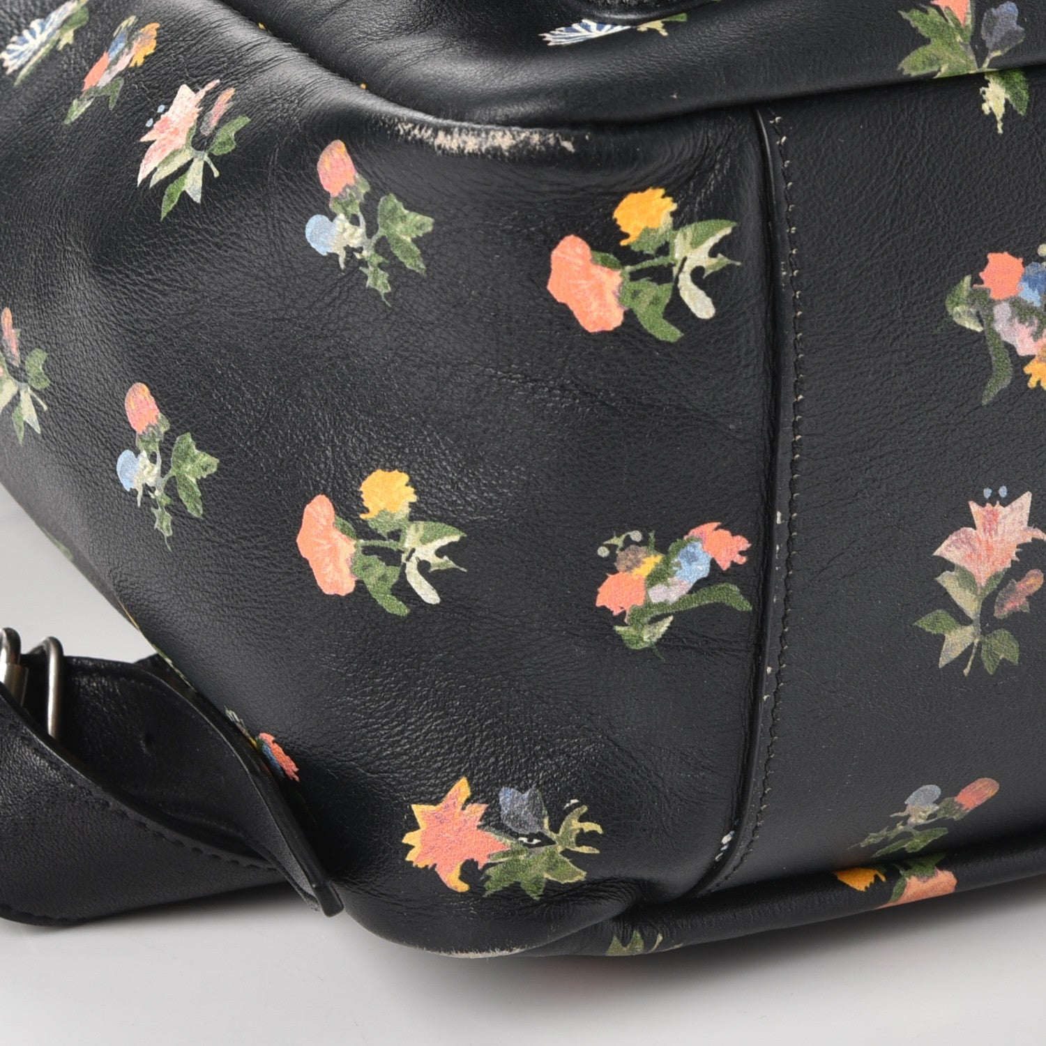 Saint Laurent Calfskin Prairie Flower Printed Festival Backpack Multicolor 12 of 15