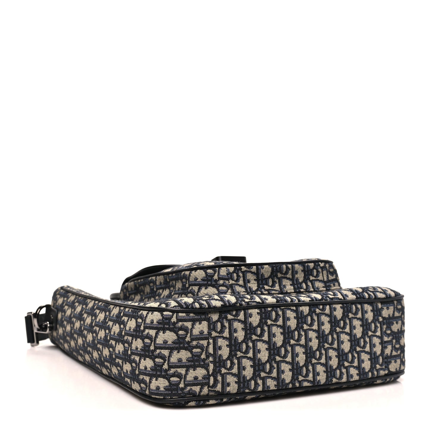 Oblique Saddle Tote Beige Black
