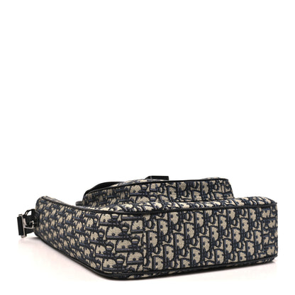 Christian Dior Oblique Saddle Tote Beige Black 4 of 10