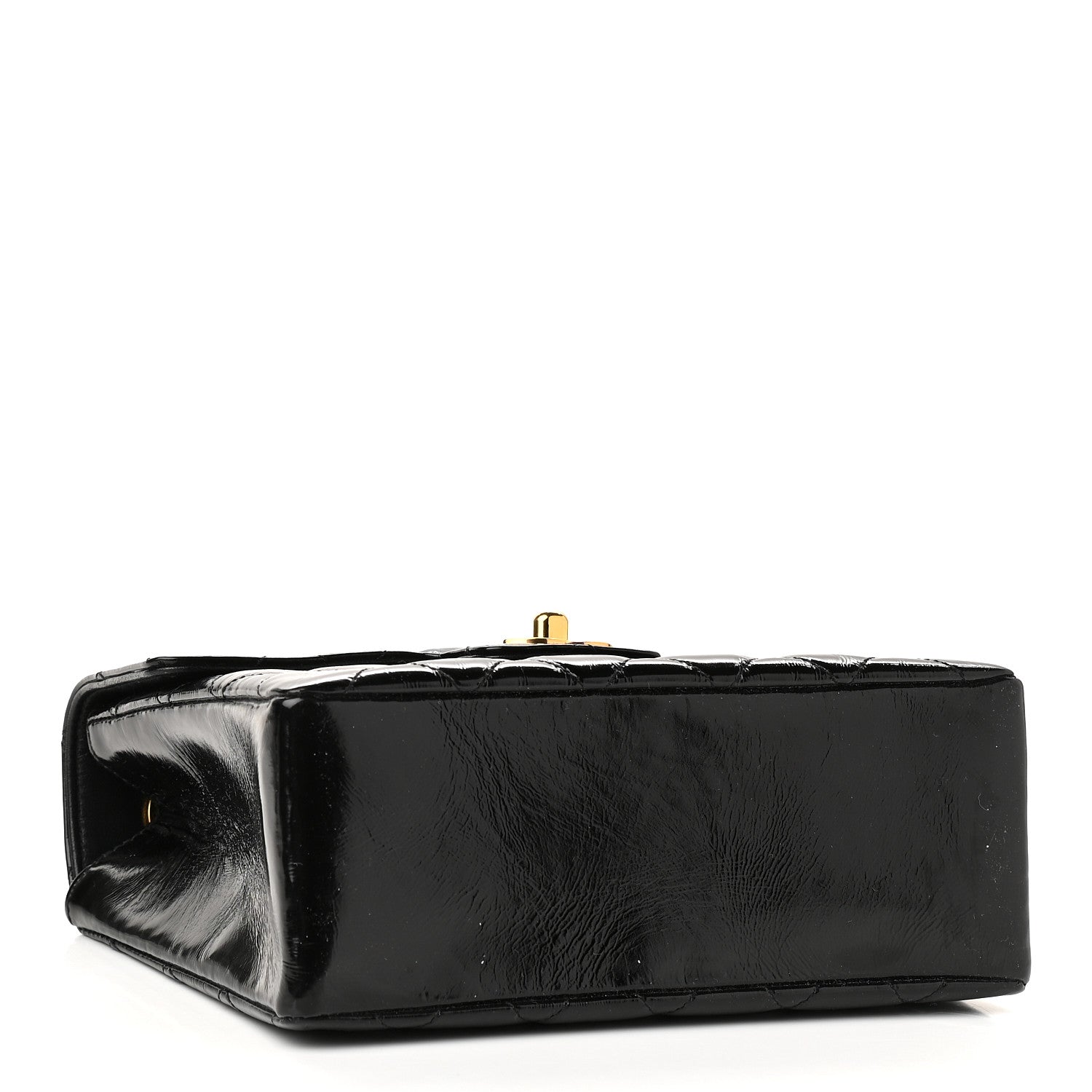 Chanel Patent Quilted Small Kelly Flap Bag Black 3 of 10