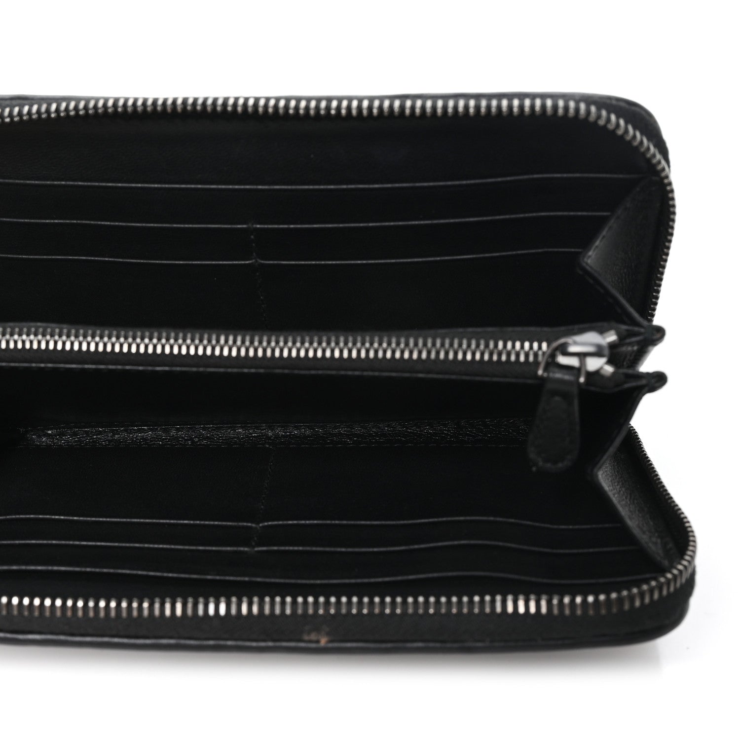Bottega Veneta Nappa Intrecciato Zip Around Wallet Black 5 of 8