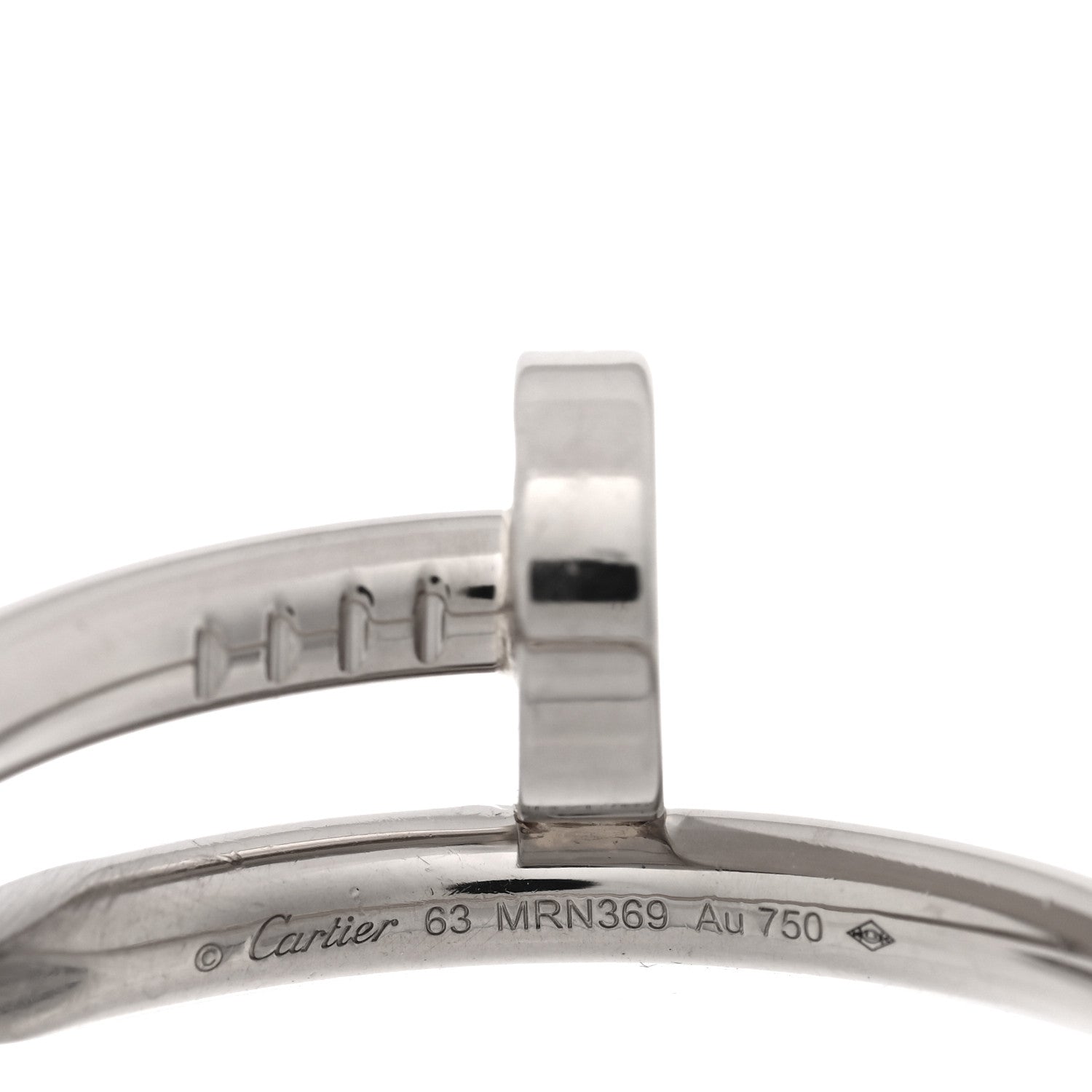 Cartier 18K White Gold Juste Un Clou Ring 63 10.5 4 of 5