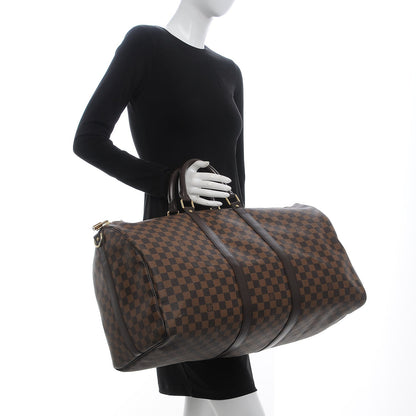 Louis Vuitton Damier Ebene Keepall Bandouliere 55 2 of 14