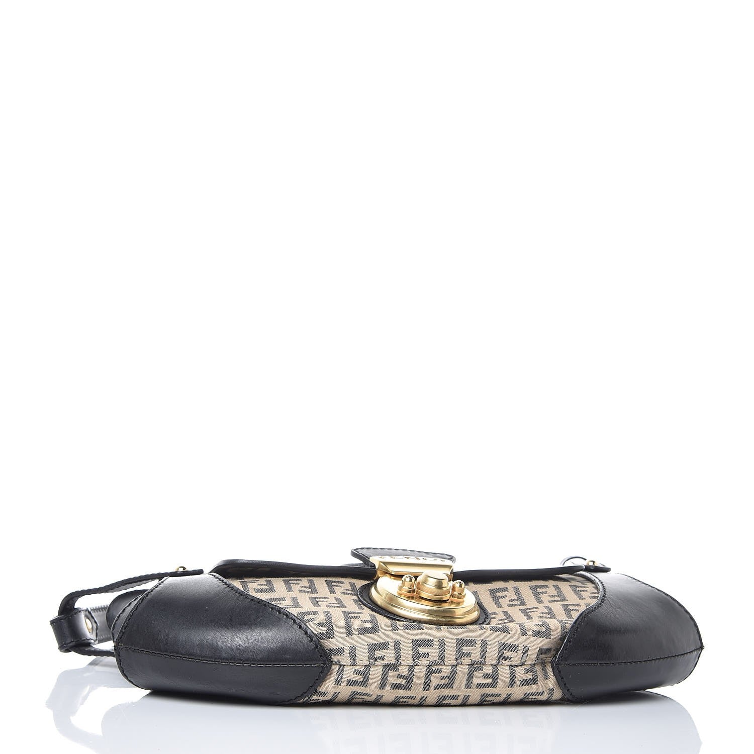 Fendi Zucchino Cuoio Ingrassato Compilation Hobo Beige Black 4 of 7