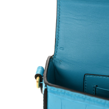 Mulberry Deep Calfskin Crocodile Embossed Small Darley Azure 11 of 12