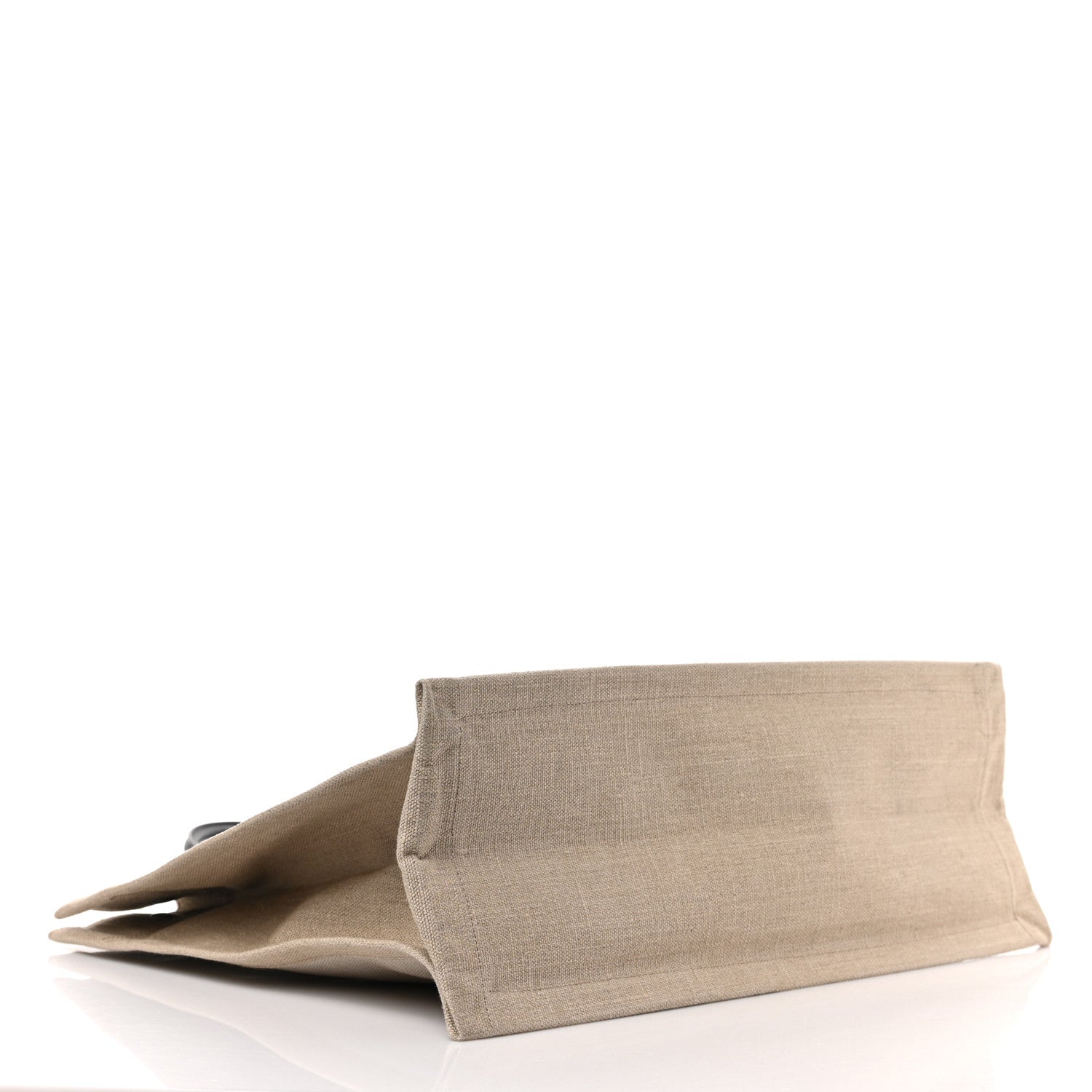 Saint Laurent Linen Calfskin Rive Gauche Tote Optic White 4 of 11