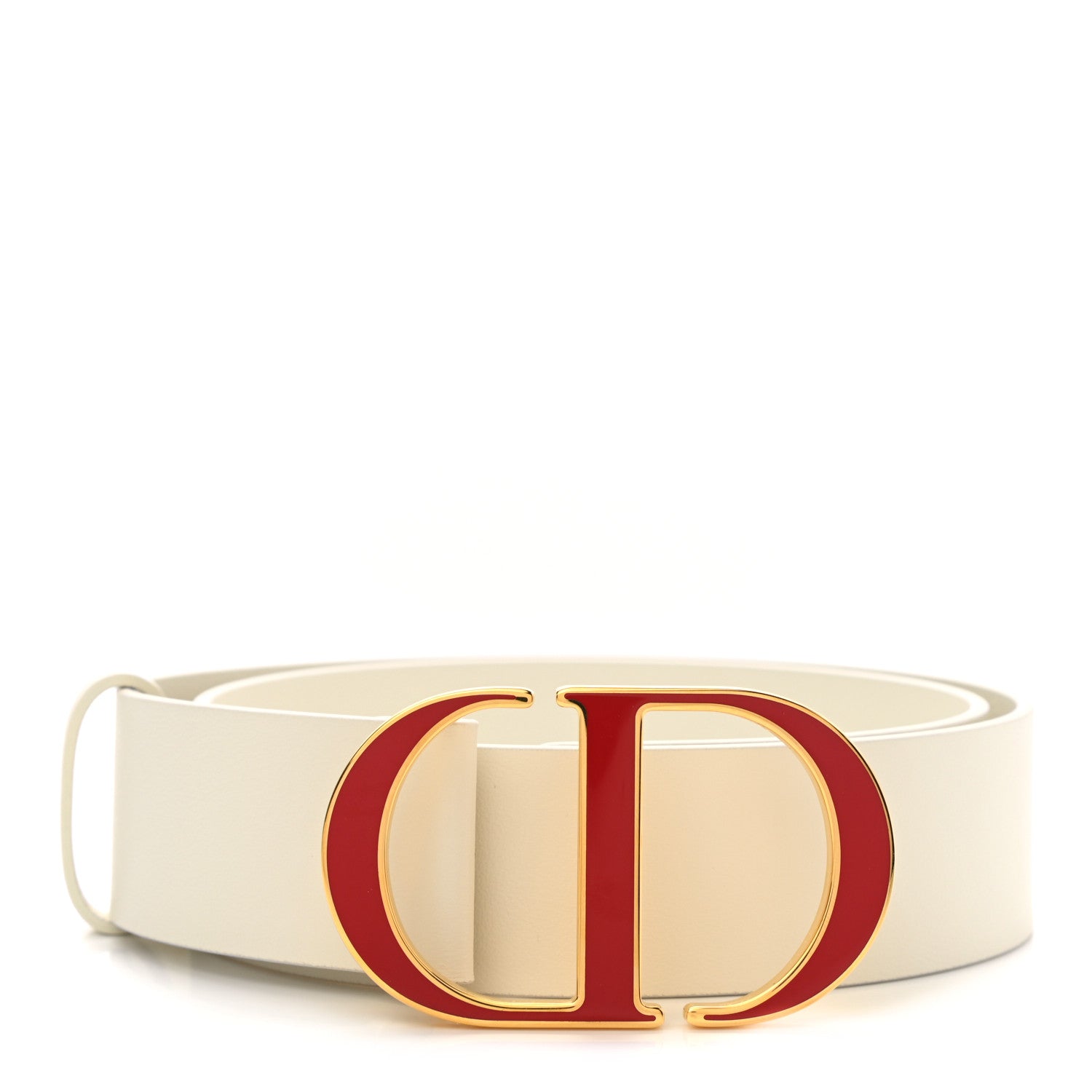 Christian Dior Calfskin 30 Montaigne Belt 70 Latte Multicolor 1 of 6