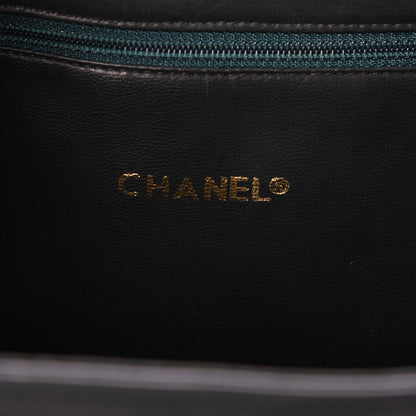 Chanel Lambskin Quilted Tote Green 6 of 8