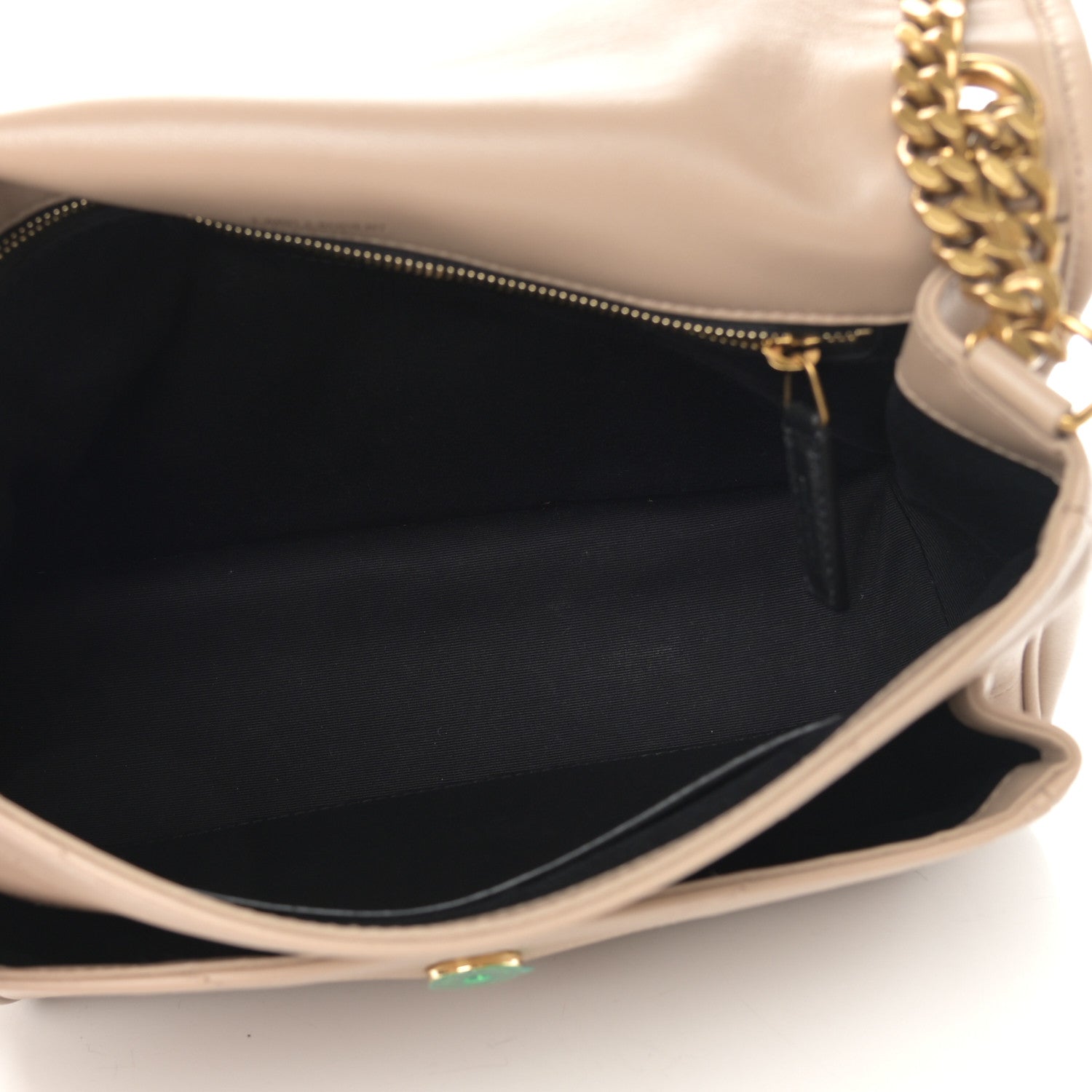 Saint Laurent Lambskin Matelasse Monogram Medium Niki Chain Satchel Dark Beige 5 of 12
