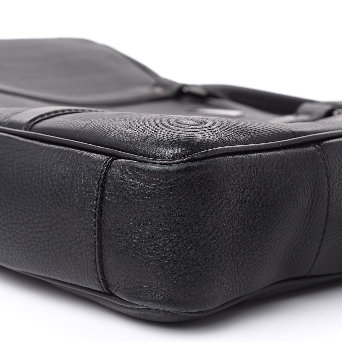 Heritage Grain Check Embossed Briefcase Black