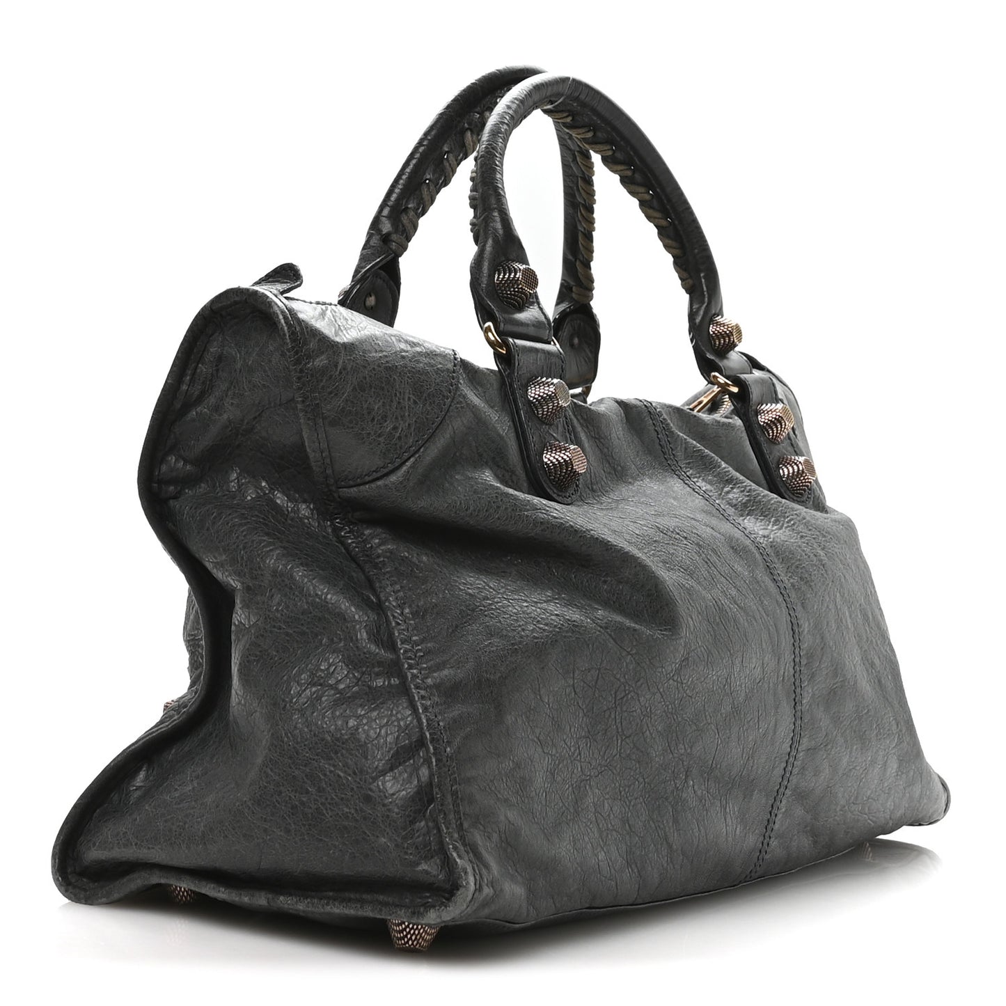 Agneau Giant 21 Rose Gold Hardware Work  Anthracite