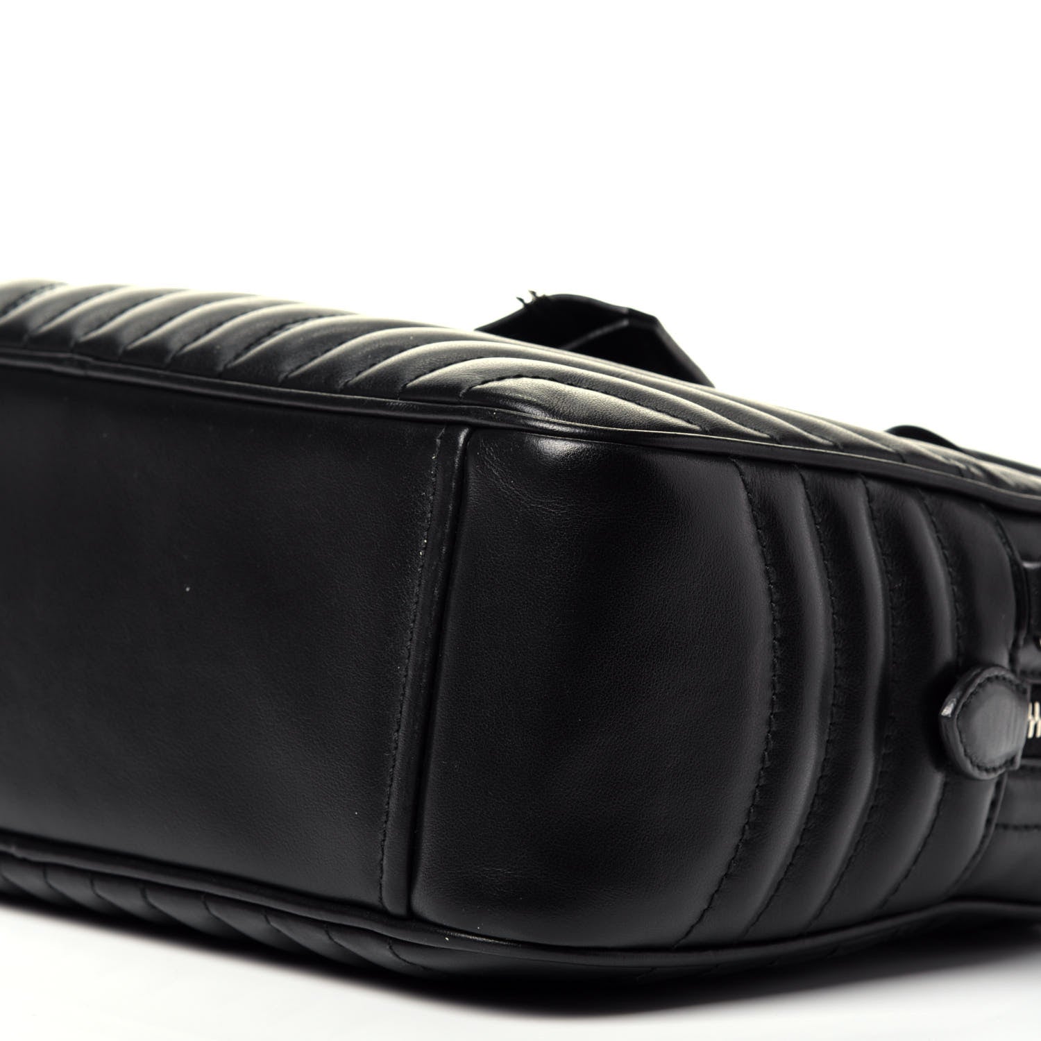 Prada Soft Calfskin Impunture Diagramme Top Handle Crossbody Bag Black 10 of 11